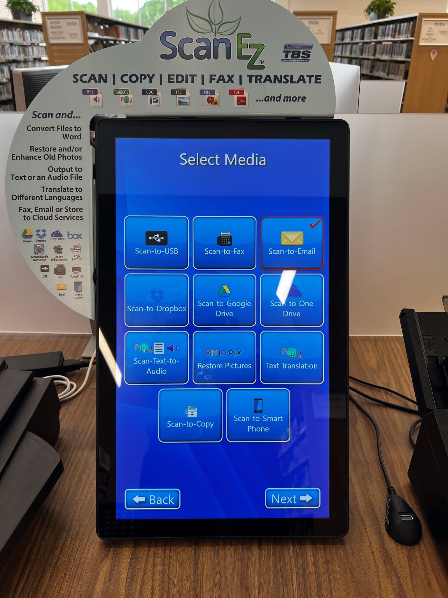 simple scan demonstration on tablet