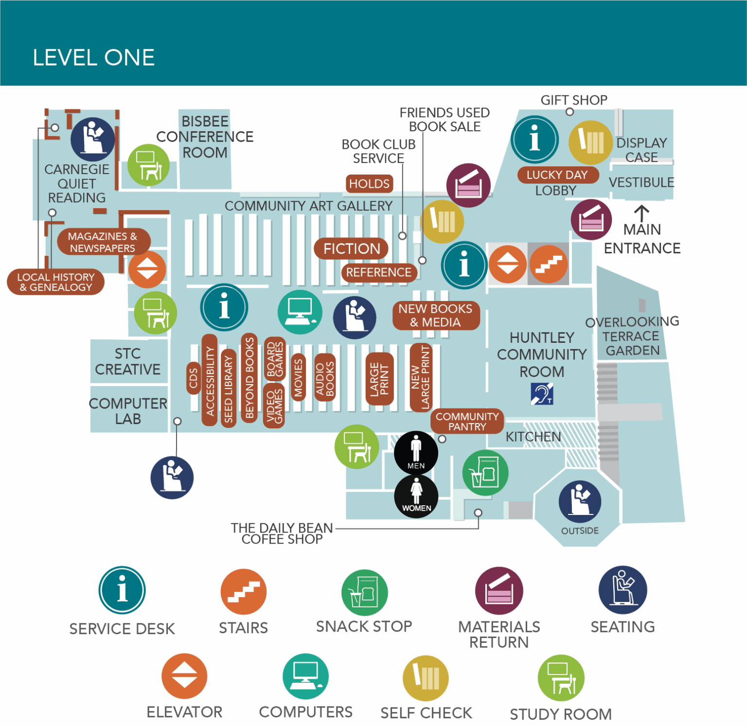 Building Map & Accessibility - St. Charles Public Library
