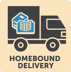 graphic image of truck delivering books